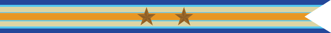 United States Navy Inherent Resolve Campaign Streamer With 2 Bronze Stars